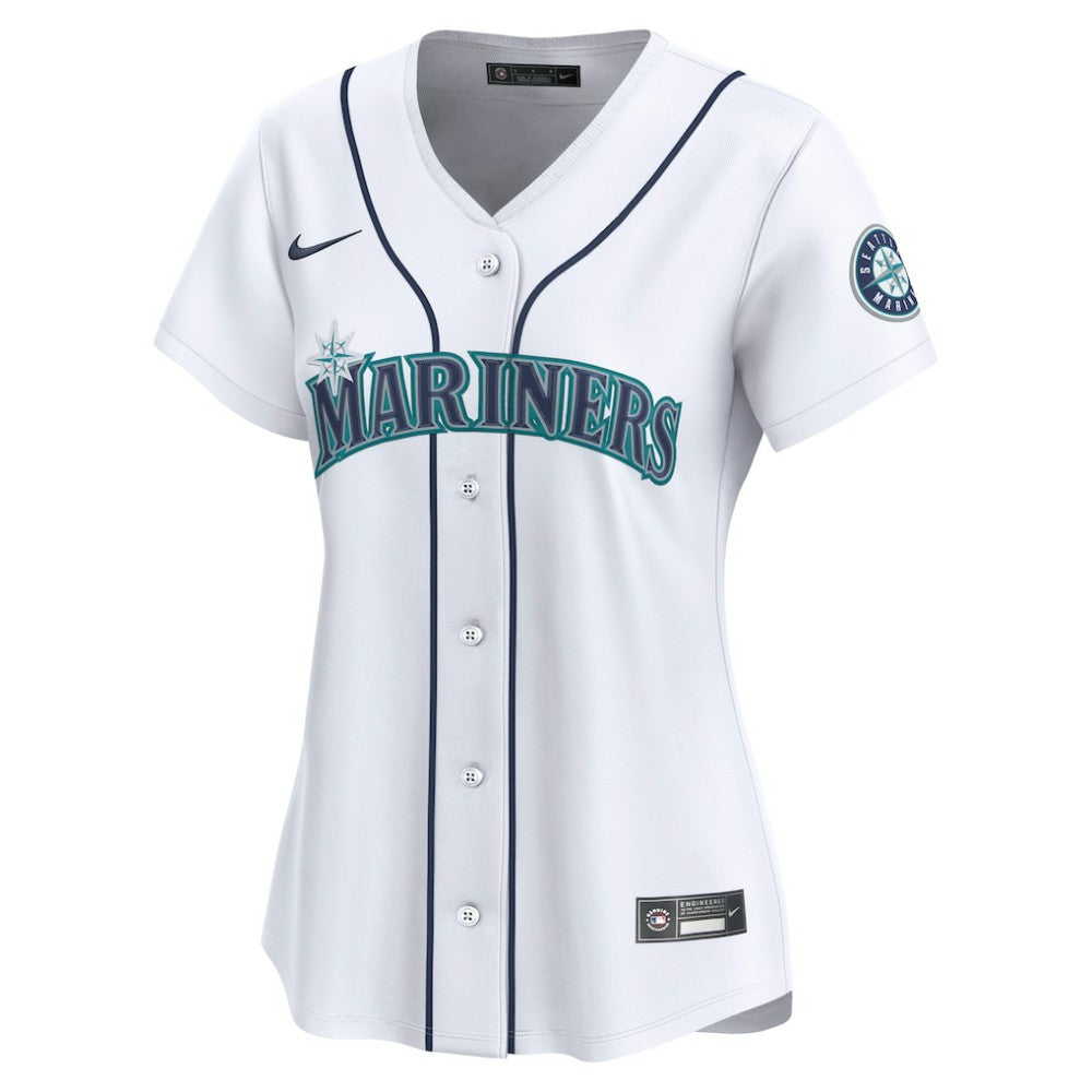 Seattle Mariners Nike Women's Home Limited Custom Jersey - White - Nike Discount