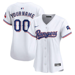 Texas Rangers Nike Women's Home Limited Custom Jersey - White - Nike Sale