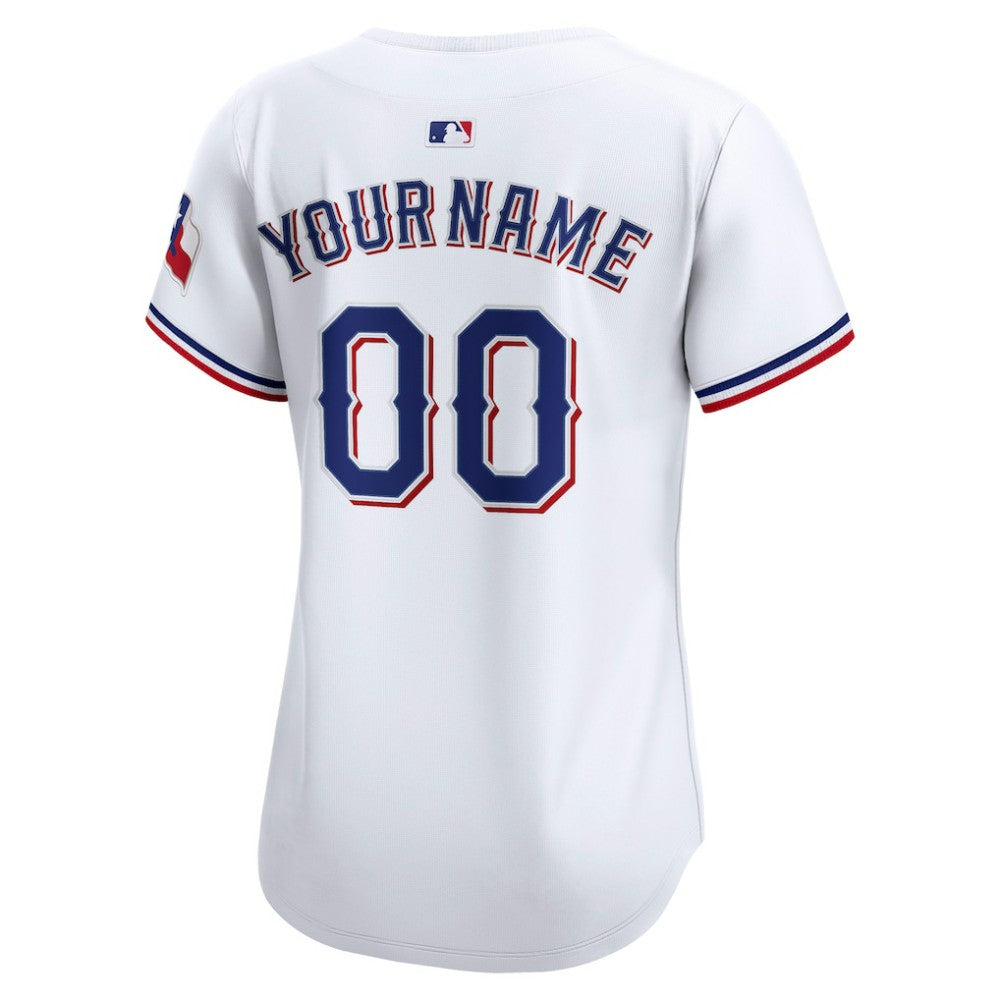 Texas Rangers Nike Women's Home Limited Custom Jersey - White - Nike Sale