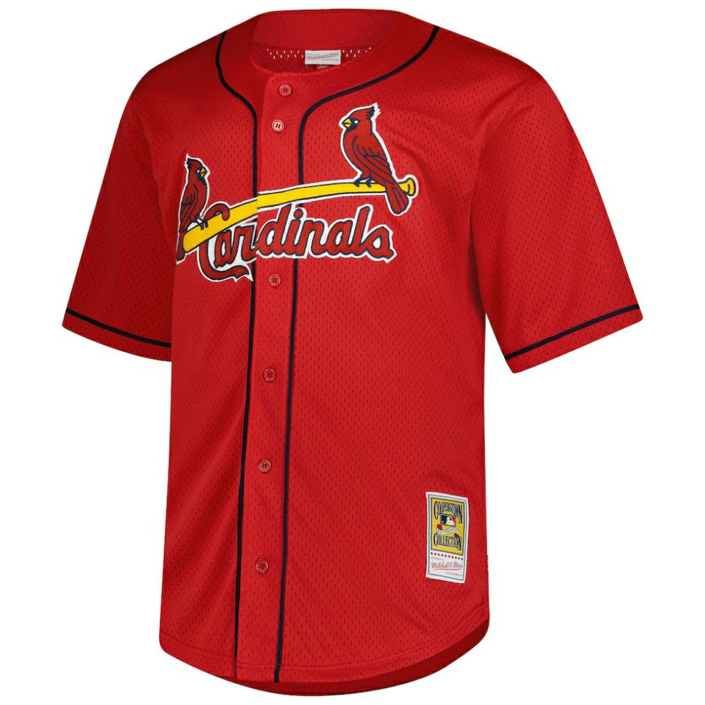 Mark McGwire St. Louis Cardinals Mitchell & Ness Big & Tall Cooperstown Mesh Batting Practice Jersey - Red - Mitchell & Ness Sale
