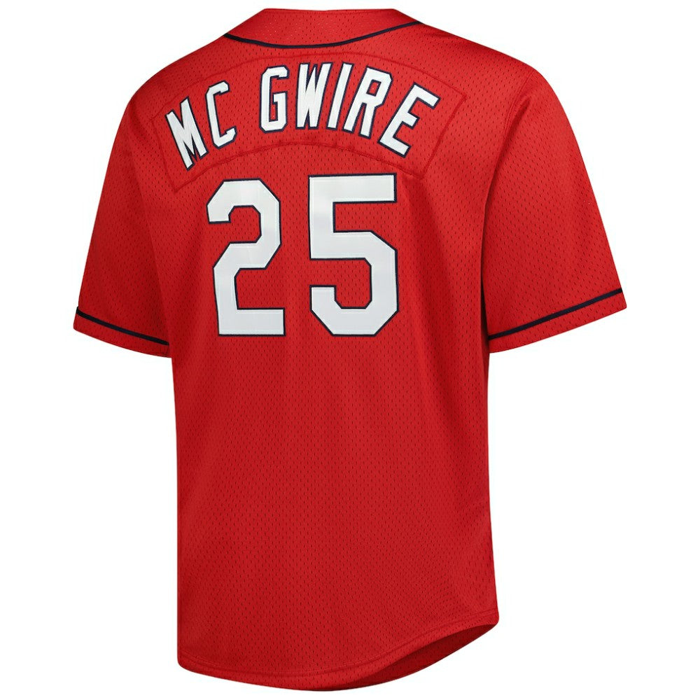 Mark McGwire St. Louis Cardinals Mitchell & Ness Big & Tall Cooperstown Mesh Batting Practice Jersey - Red - Mitchell & Ness Sale