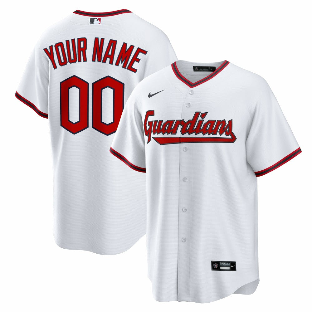 Cleveland Guardians Nike Home Custom Replica Jersey - White - Nike Sale
