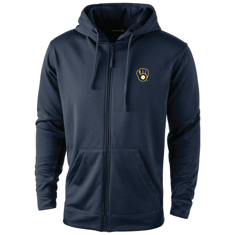 Milwaukee Brewers Dunbrooke Trophy Full-Zip Hoodie - Navy - MLB Discount