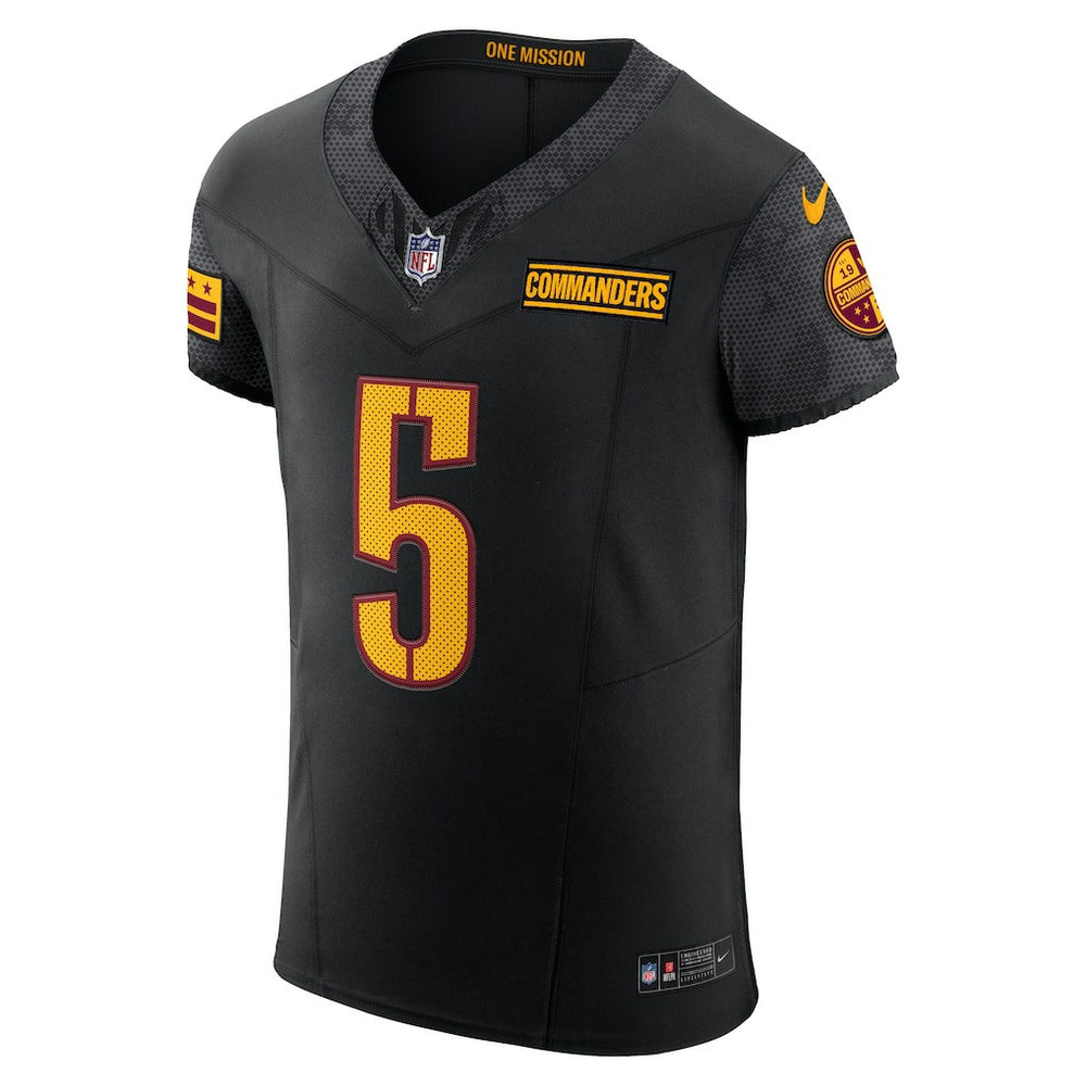 Nike Jayden Daniels Washington Commanders Alternate Vapor F.U.S.E. Elite Jersey Black
