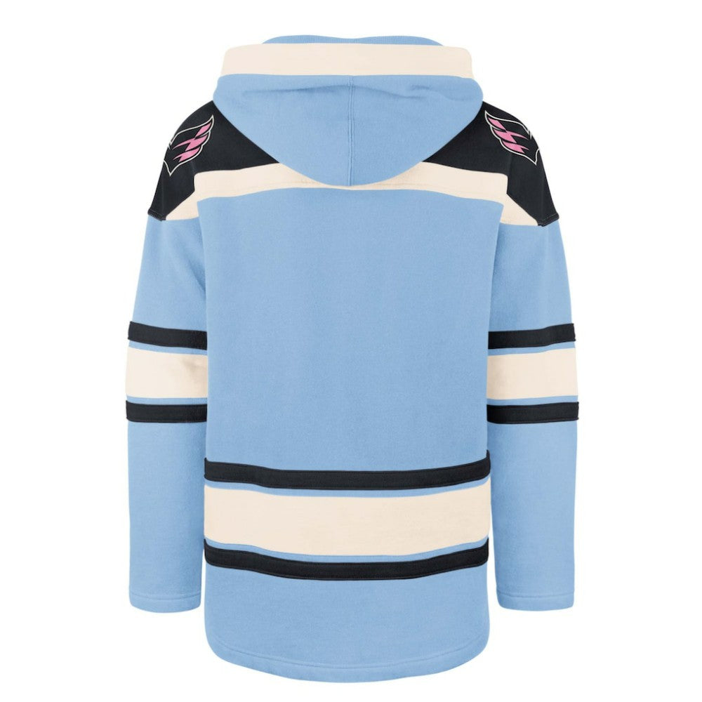 Washington Capitals '47 Cherry Blossom Lacer Pullover Hoodie - Light Blue - NHL 202652816