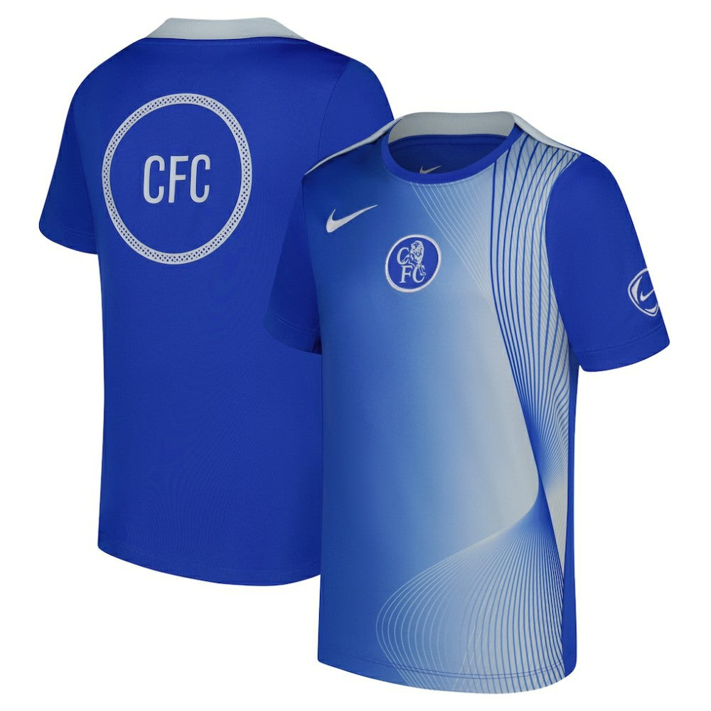 Chelsea Youth 2025/26 Third Academy Pro Pre-Match Dri-Fit Top Blue - Nike outlet
