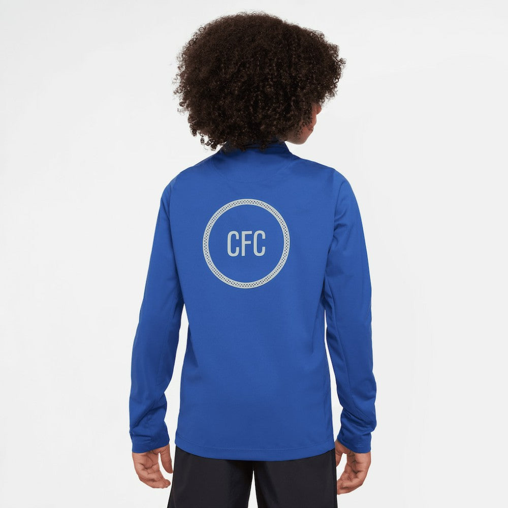 Chelsea Youth 2025/26 Strike Drill Quarter-Zip Dri-FIT Long Sleeve Top Blue - Nike sale