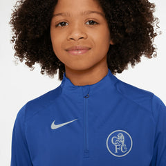 Chelsea Youth 2025/26 Strike Drill Quarter-Zip Dri-FIT Long Sleeve Top Blue - Nike sale