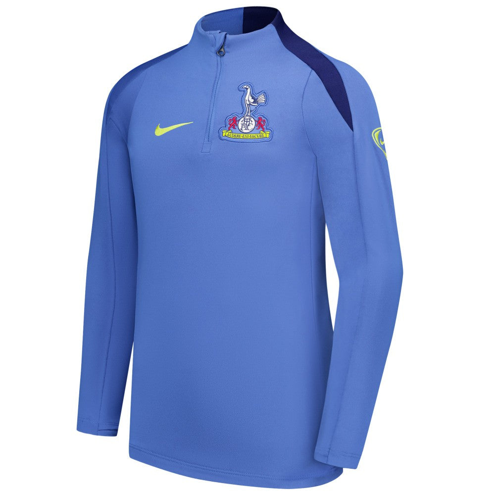 Tottenham Hotspur Youth 2025/26 Strike Drill Quarter-Zip Dri-FIT Long Sleeve Top Blue - Nike