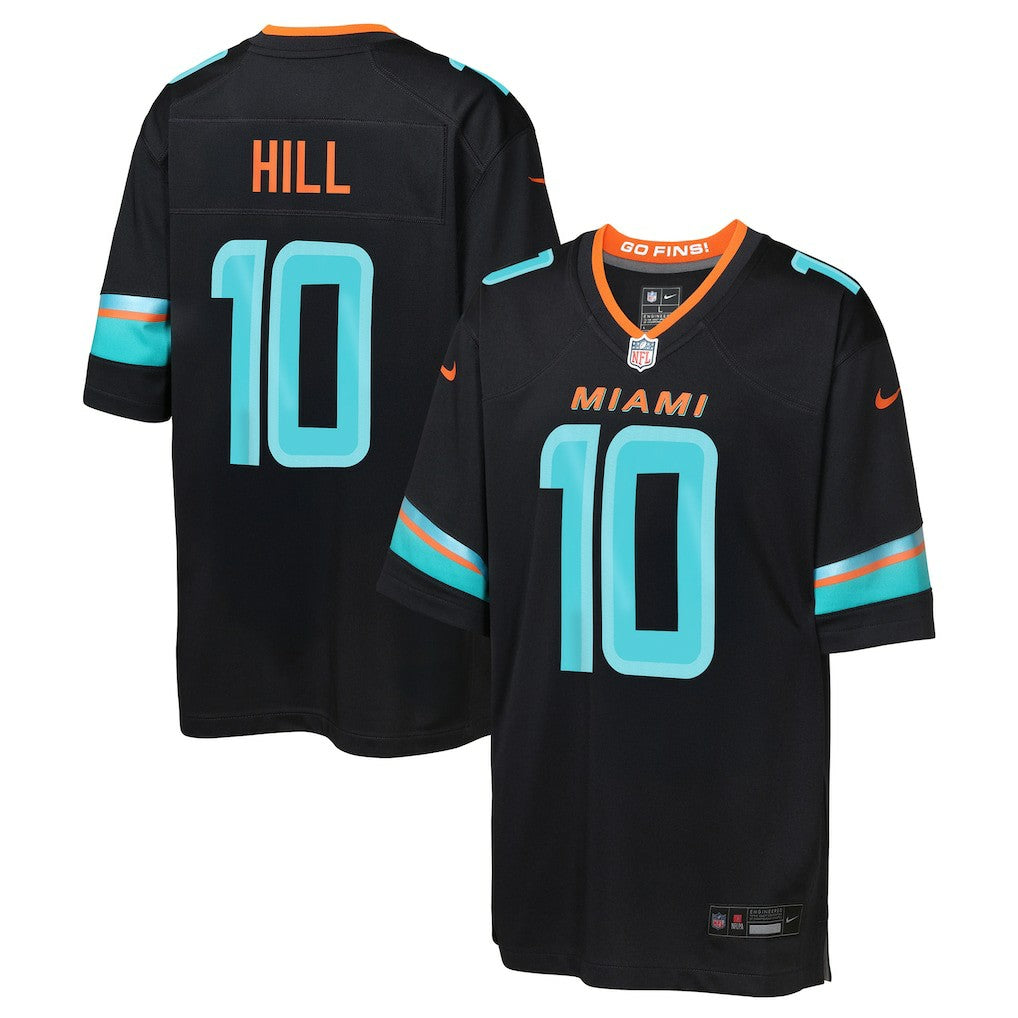 Nike Tyreek Hill Miami Dolphins Youth 2025 Rivalries Collection Game Jersey Pitch Blue