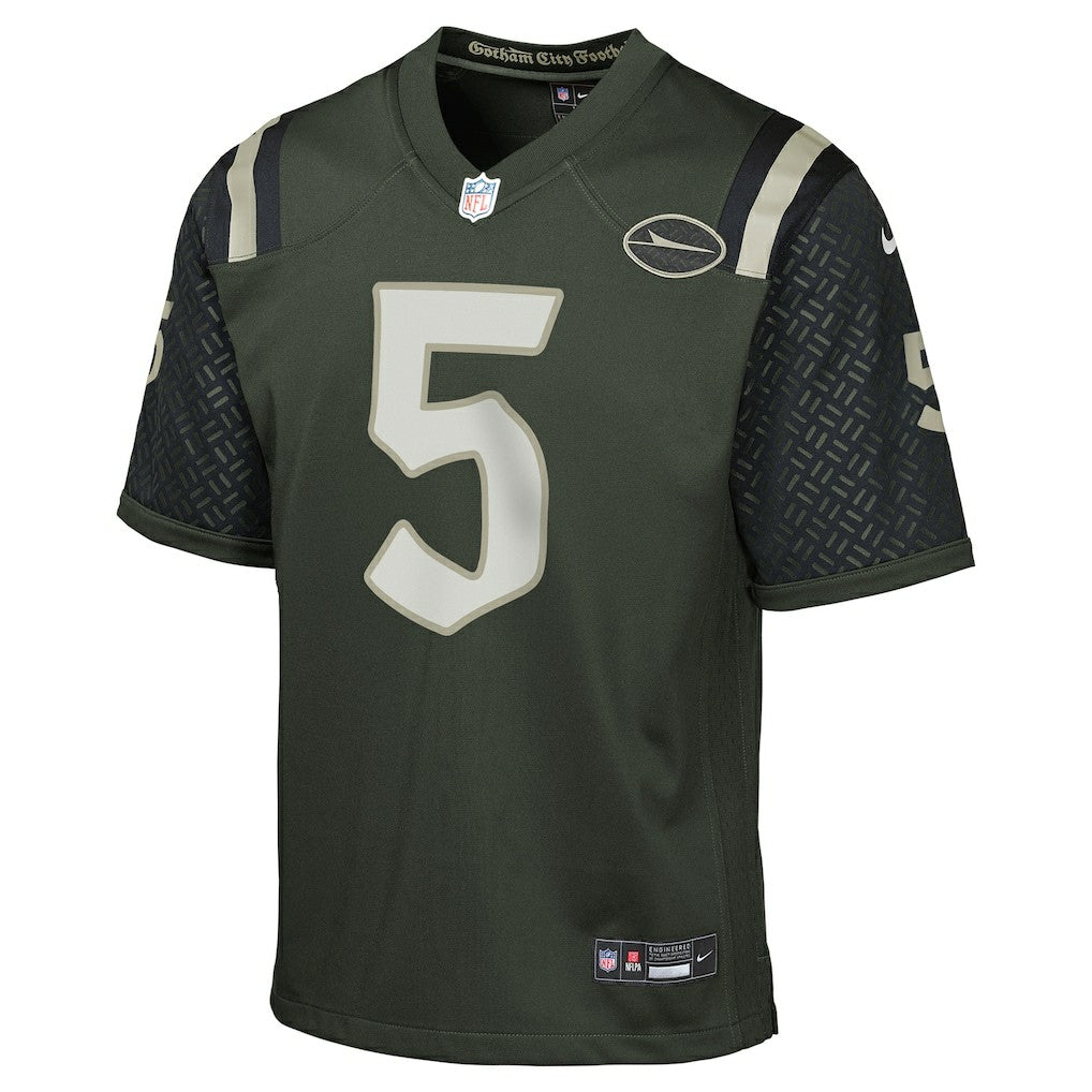 Nike Garrett Wilson New York Jets Youth 2025 Rivalries Collection Game Jersey Gotham Green