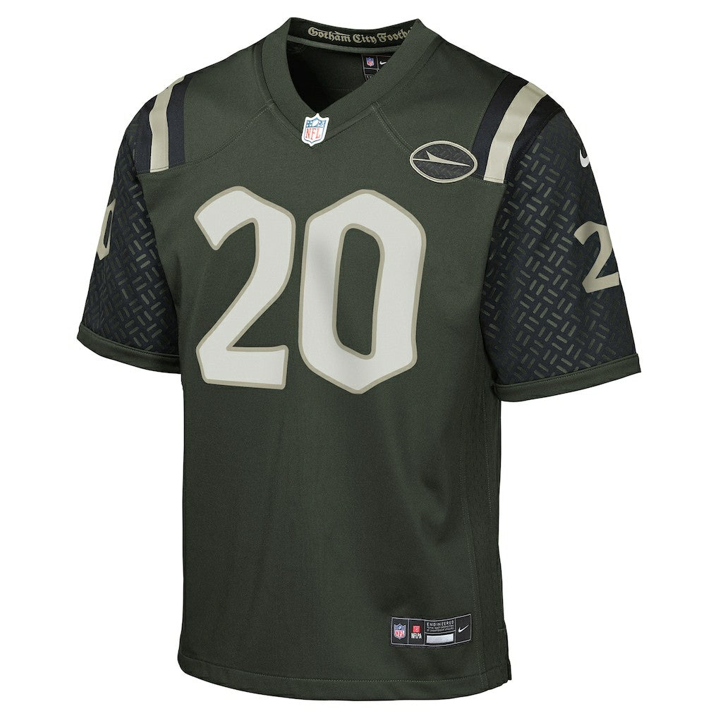 Nike Breece Hall New York Jets Youth 2025 Rivalries Collection Game Jersey Gotham Green