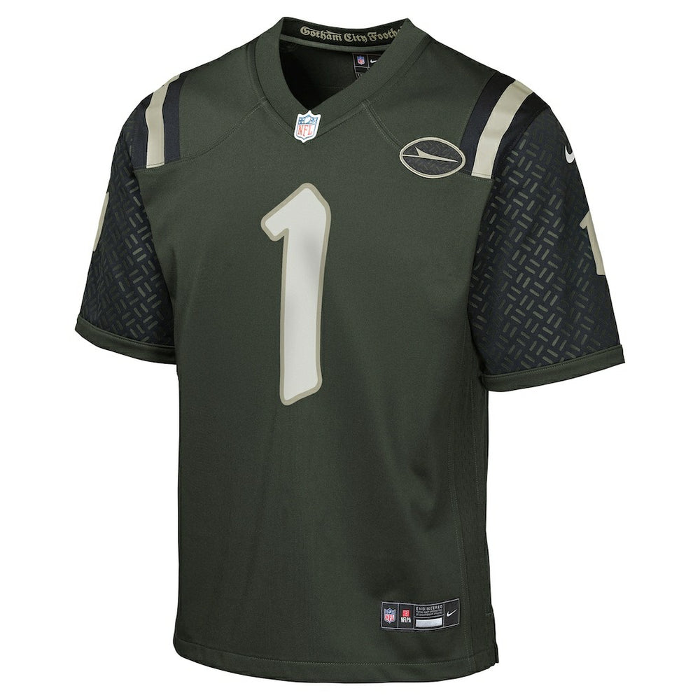 Nike Ahmad Sauce Gardner New York Jets Youth 2025 Rivalries Collection Game Jersey Gotham Green