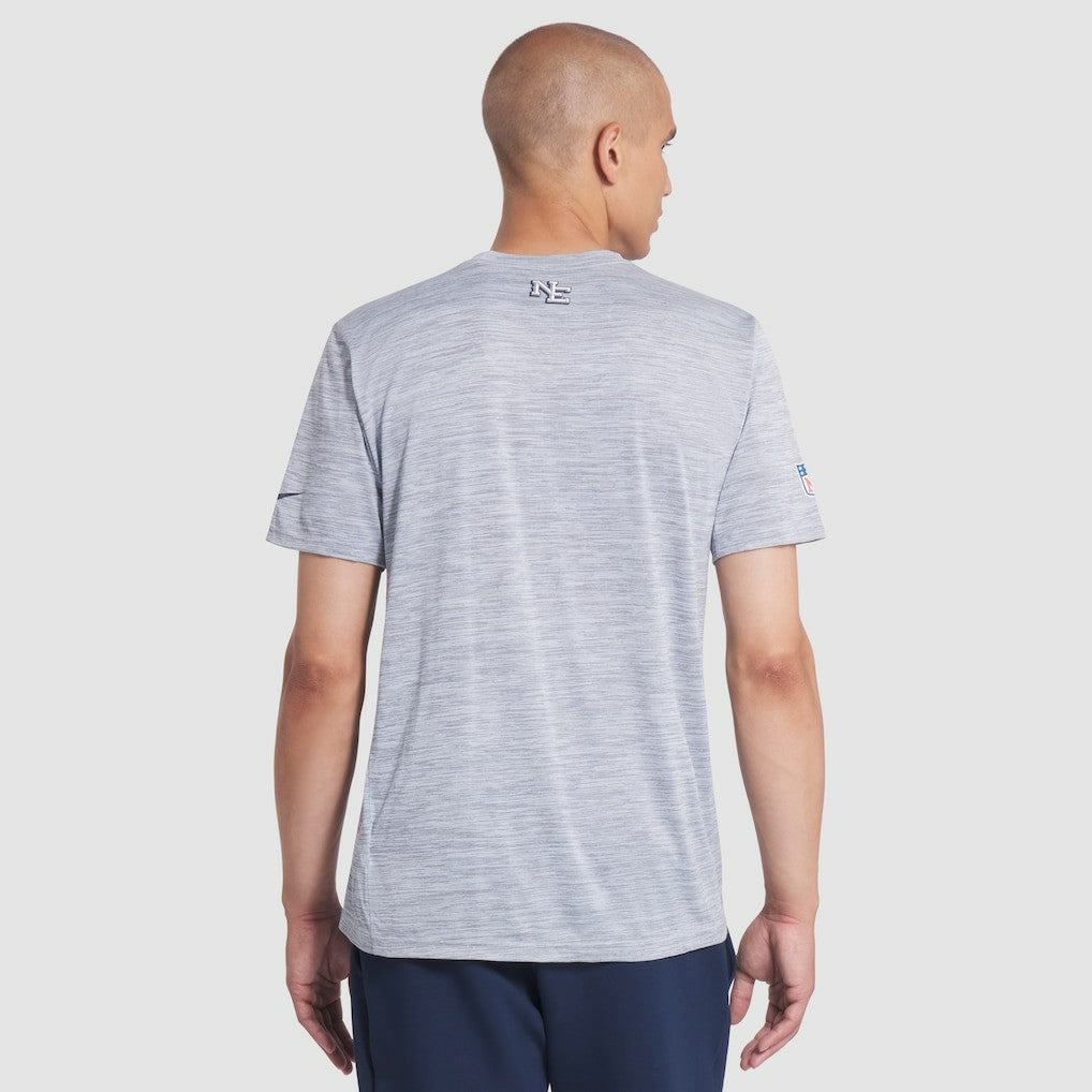 Nike New England Patriots 2025 Rivalries Collection Sideline Velocity Dri-FIT T-Shirt Silver