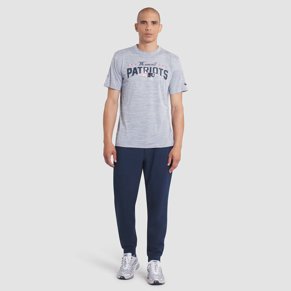 Nike New England Patriots 2025 Rivalries Collection Sideline Velocity Dri-FIT T-Shirt Silver