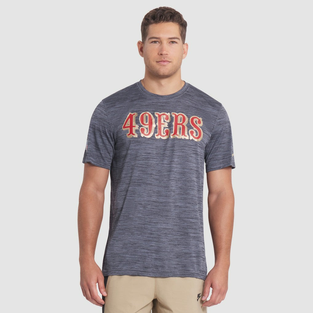 Nike San Francisco 49ers 2025 Rivalries Collection Sideline Velocity Dri-FIT T-Shirt Black