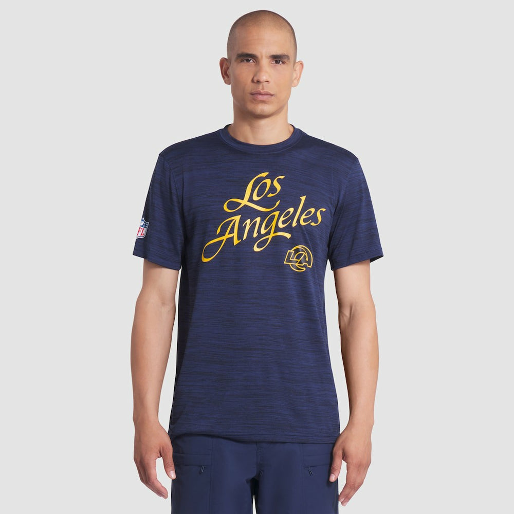 Nike Los Angeles Rams 2025 Rivalries Collection Sideline Velocity Dri-FIT T-Shirt Midnight Blue