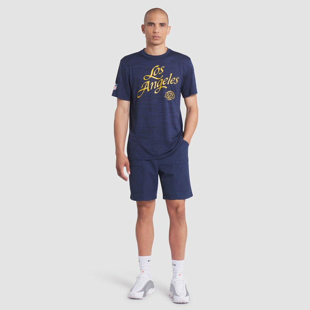 Nike Los Angeles Rams 2025 Rivalries Collection Sideline Velocity Dri-FIT T-Shirt Midnight Blue