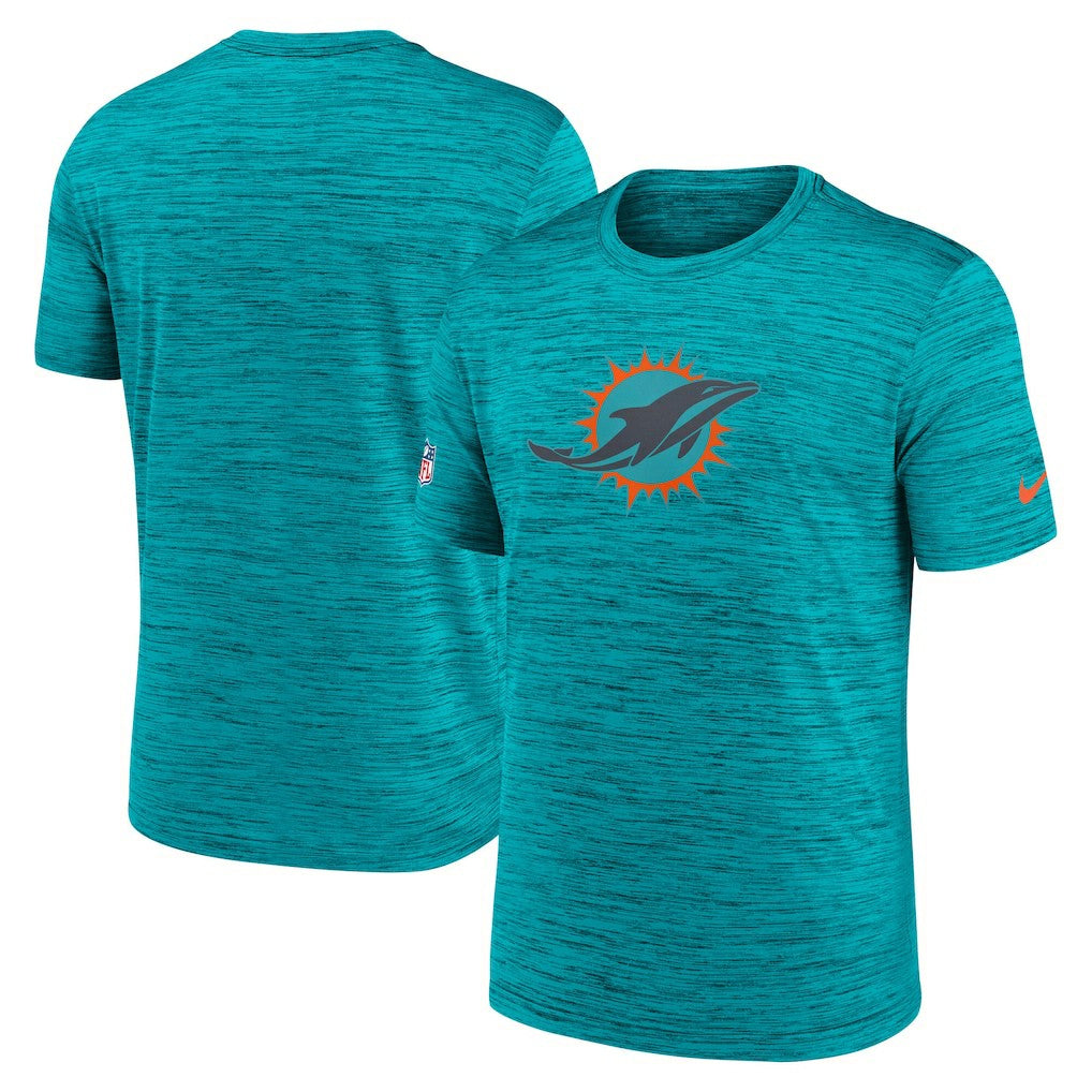 Nike Miami Dolphins 2025 Rivalries Collection Sideline Velocity Dri-FIT T-Shirt Turbo Green