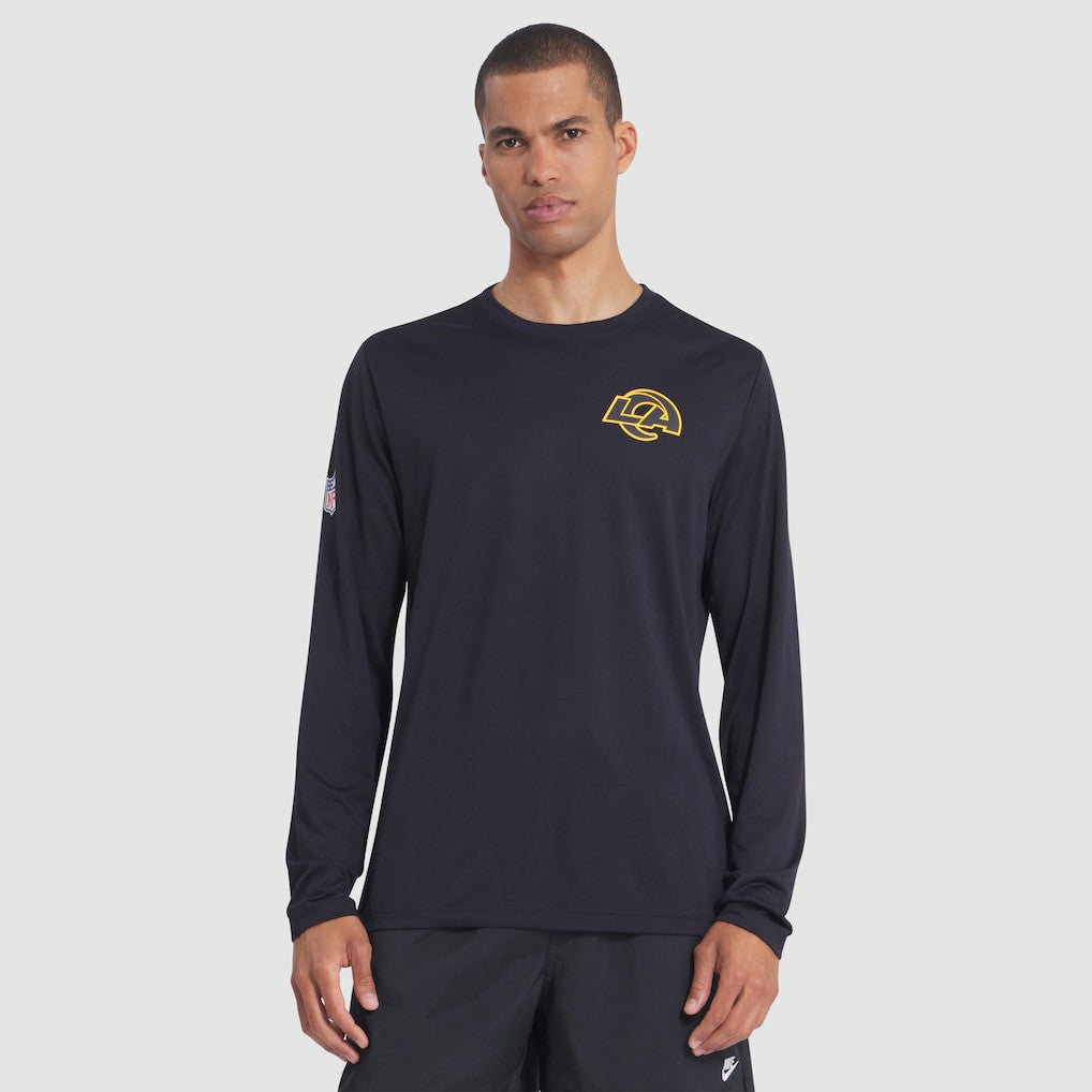 Nike Los Angeles Rams 2025 Rivalries Collection Sideline Legend Dri-FIT Long Sleeve T-Shirt Midnight Blue
