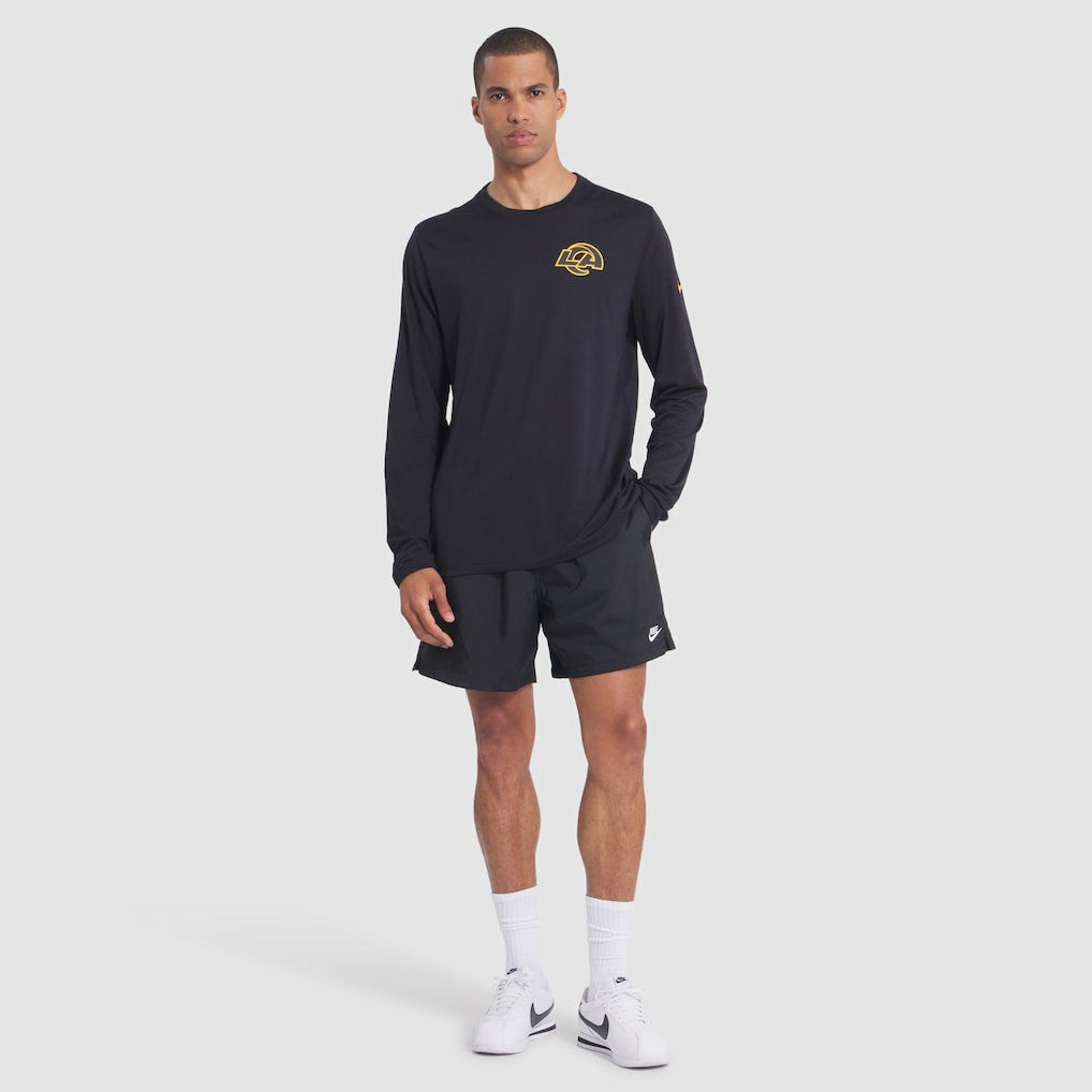 Nike Los Angeles Rams 2025 Rivalries Collection Sideline Legend Dri-FIT Long Sleeve T-Shirt Midnight Blue