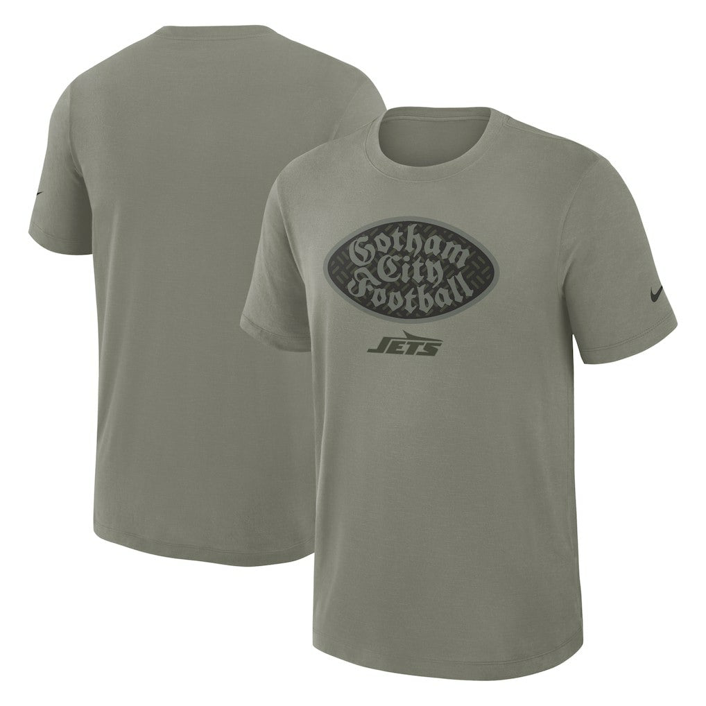 Nike New York Jets 2025 Rivalries Collection Slub Dri-FIT T-Shirt Dark Stucco