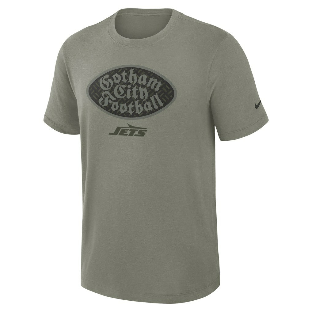 Nike New York Jets 2025 Rivalries Collection Slub Dri-FIT T-Shirt Dark Stucco