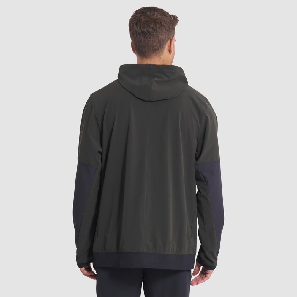 Nike New York Jets 2025 Rivalries Collection Sideline Anorak Half-Zip Hoodie Jacket Gotham Green