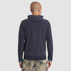 Nike Miami Dolphins 2025 Rivalries Collection Sideline Anorak Half-Zip Hoodie Jacket Pitch Blue