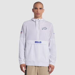 Nike Buffalo Bills 2025 Rivalries Collection Sideline Anorak Half-Zip Hoodie Jacket White