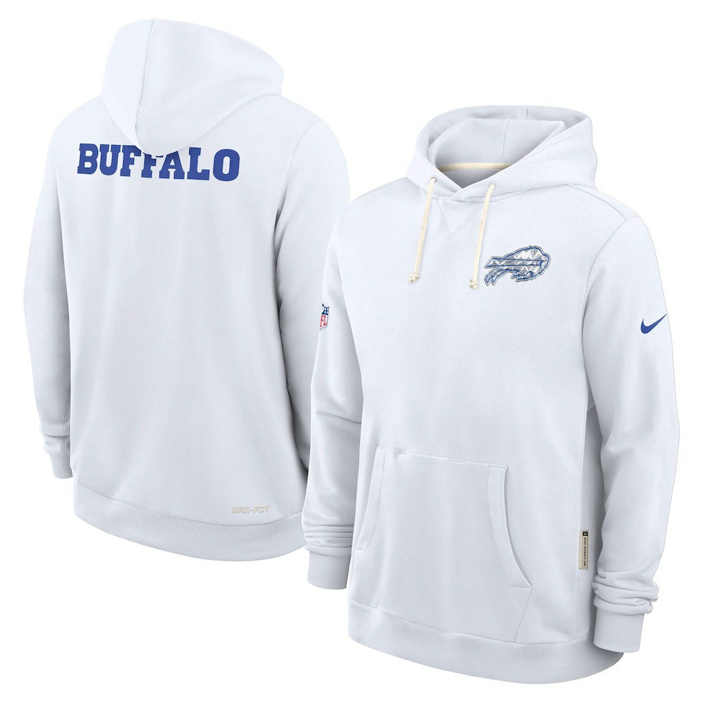 Nike Buffalo Bills 2025 Rivalries Collection Standard Issue Sideline Dri-FIT Hoodie White