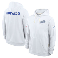 Nike Buffalo Bills 2025 Rivalries Collection Standard Issue Sideline Dri-FIT Hoodie White