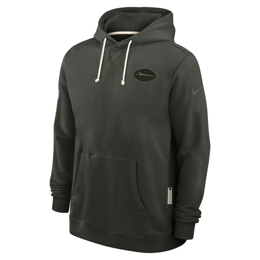 Nike New York Jets 2025 Rivalries Collection Standard Issue Sideline Dri-FIT Hoodie Gotham Green