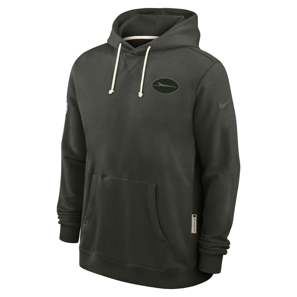 Nike New York Jets 2025 Rivalries Collection Standard Issue Sideline Dri-FIT Hoodie Gotham Green