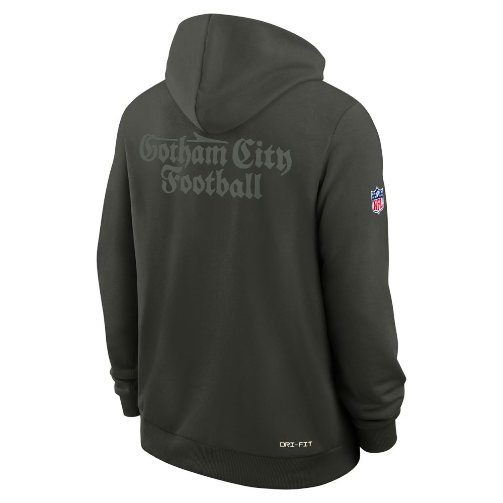 Nike New York Jets 2025 Rivalries Collection Standard Issue Sideline Dri-FIT Hoodie Gotham Green