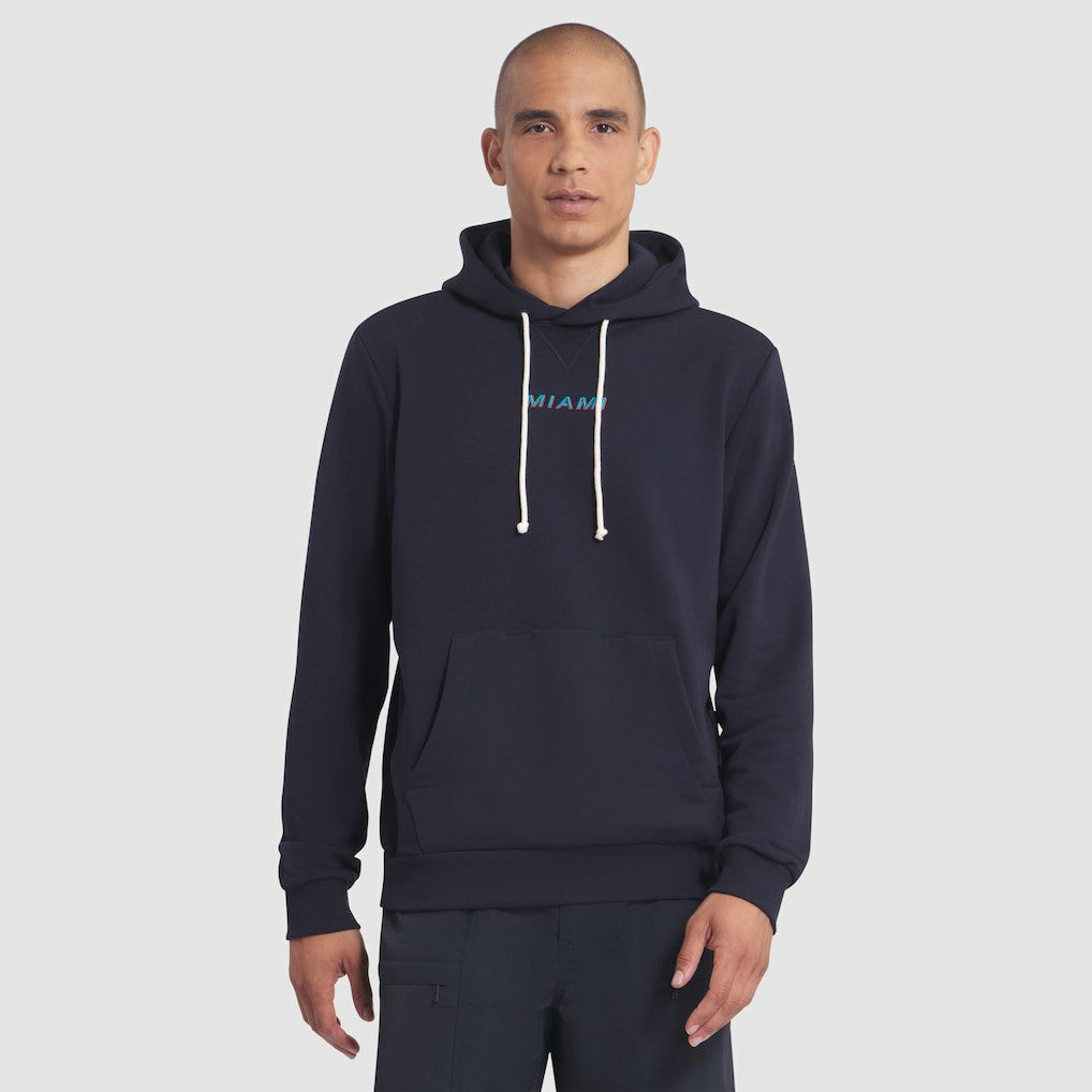 Nike Miami Dolphins 2025 Rivalries Collection Standard Issue Sideline Dri-FIT Hoodie Pitch Blue
