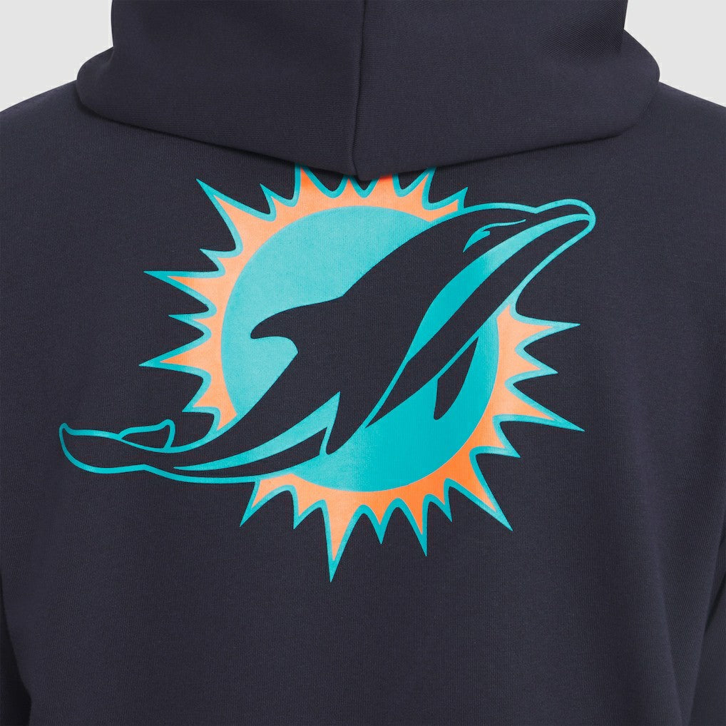 Nike Miami Dolphins 2025 Rivalries Collection Standard Issue Sideline Dri-FIT Hoodie Pitch Blue