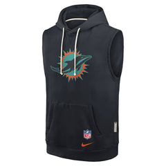 Nike Miami Dolphins 2025 Rivalries Collection Standard Issue Sideline Dri-FIT Sleeveless Hoodie Pitch Blue
