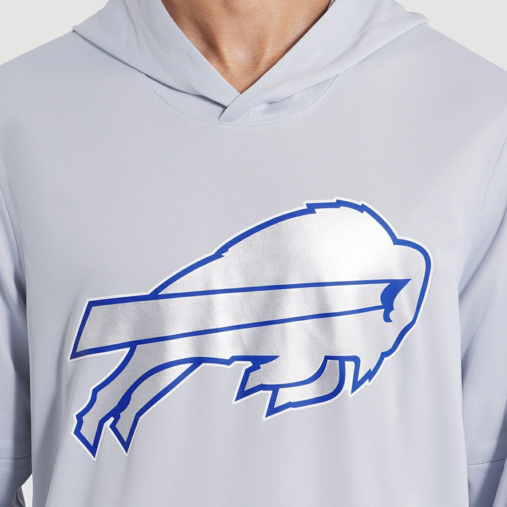 Nike Buffalo Bills 2025 Rivalries Collection Sideline Dri-FIT Long Sleeve Hoodie T-Shirt Silver