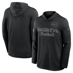 Nike New York Jets 2025 Rivalries Collection Sideline Dri-FIT Long Sleeve Hoodie T-Shirt Black