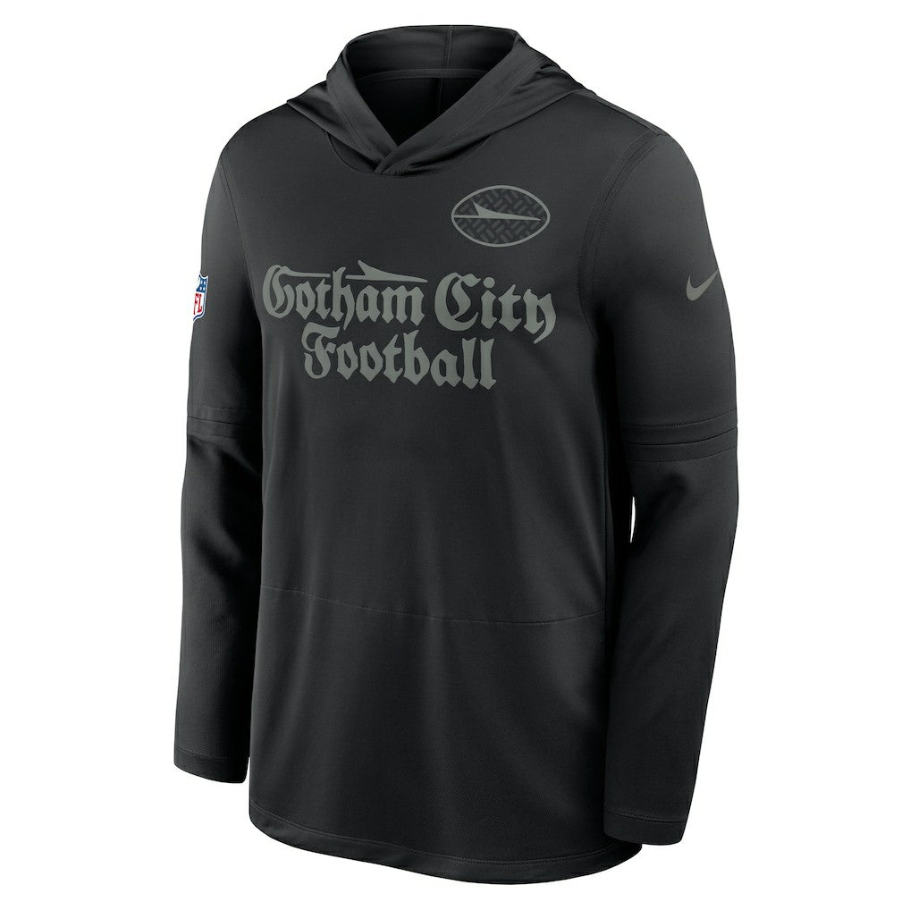 Nike New York Jets 2025 Rivalries Collection Sideline Dri-FIT Long Sleeve Hoodie T-Shirt Black