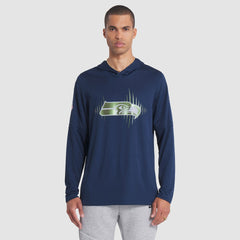 Nike Seattle Seahawks 2025 Rivalries Collection Sideline Dri-FIT Long Sleeve Hoodie T-Shirt College Navy