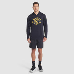 Nike Los Angeles Rams 2025 Rivalries Collection Sideline Dri-FIT Long Sleeve Hoodie T-Shirt Midnight Blue