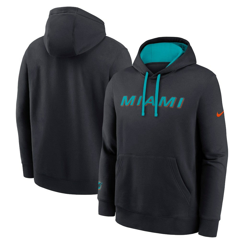 Nike Miami Dolphins 2025 Rivalries Collection Club Hoodie Pitch Blue