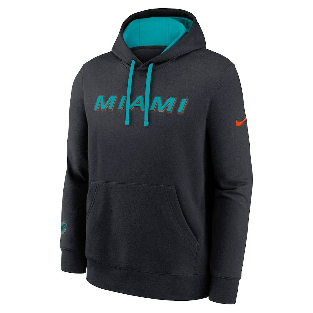 Nike Miami Dolphins 2025 Rivalries Collection Club Hoodie Pitch Blue