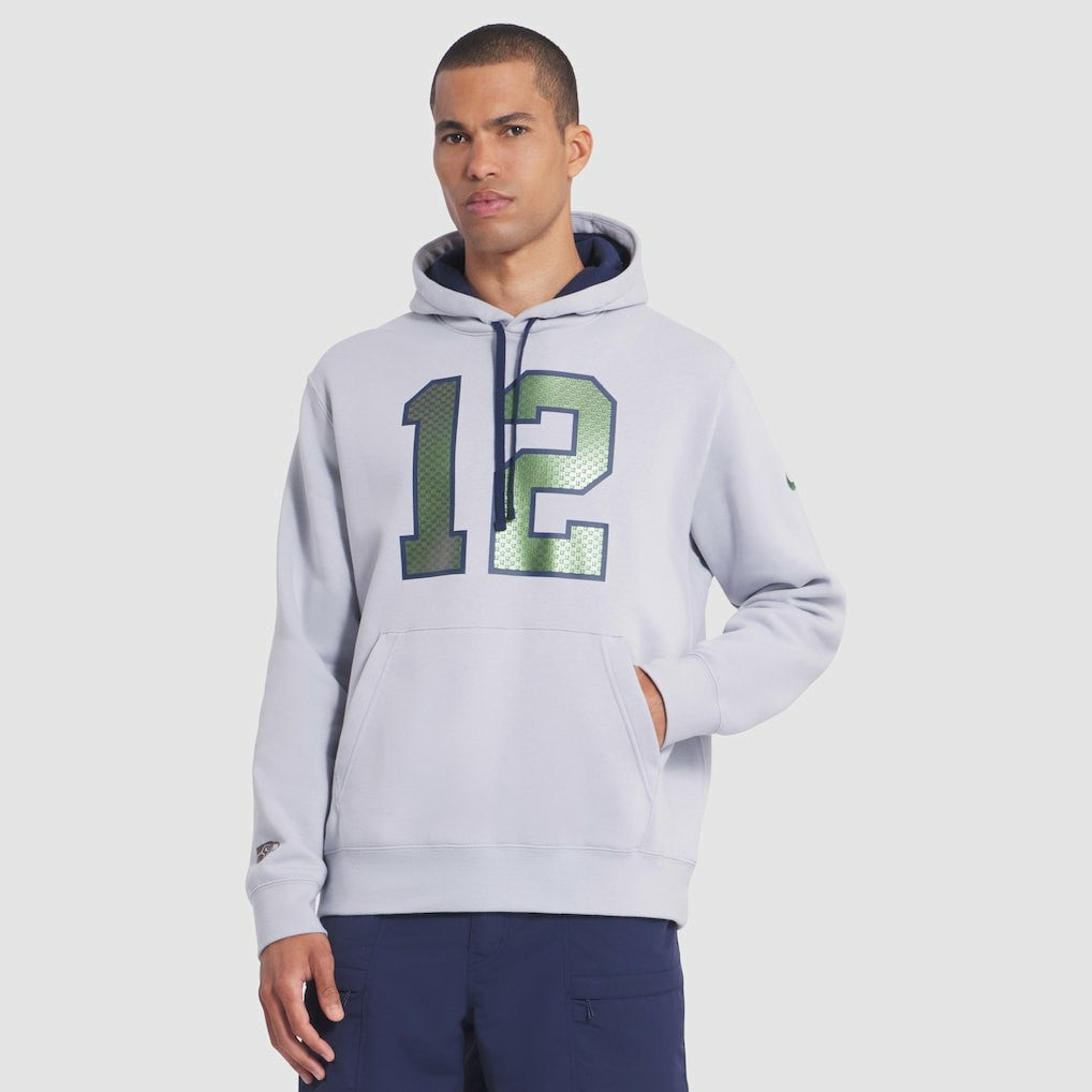 Nike Seattle Seahawks 2025 Rivalries Collection Club Hoodie Wolf Gray