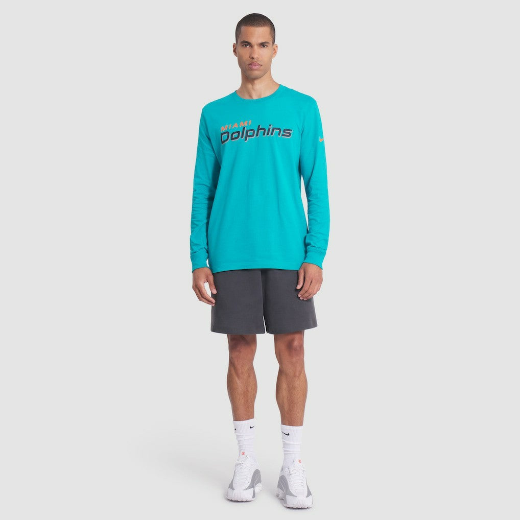 Nike Miami Dolphins 2025 Rivalries Collection Essential Long Sleeve T-Shirt Turbo Green