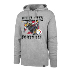 47 brand Pittsburgh Steelers '47 Regional Headline Pullover Hoodie Gray