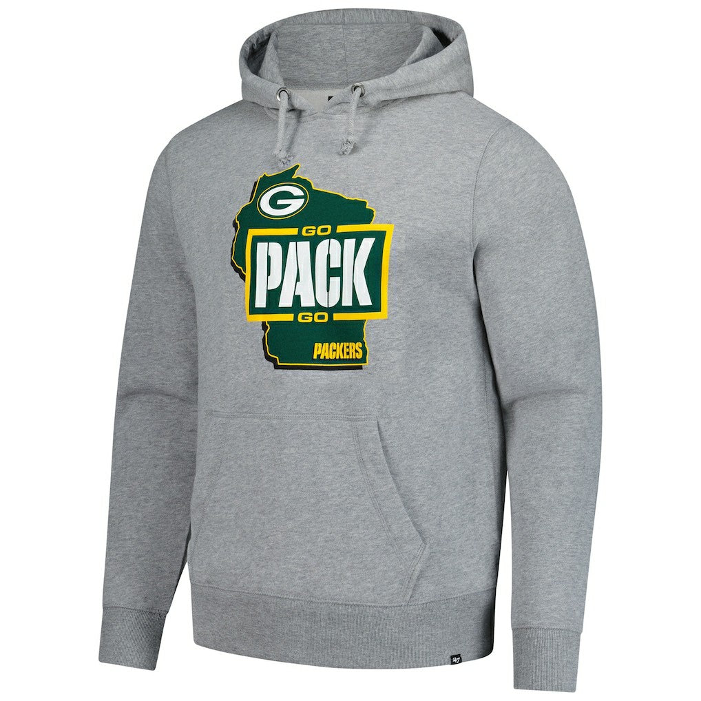 47 brand Green Bay Packers '47 Regional Headline Pullover Hoodie Gray