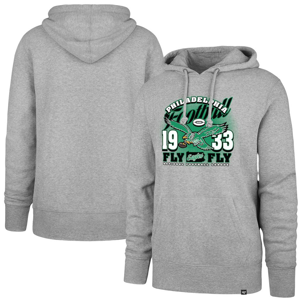 47 brand Philadelphia Eagles '47 Regional Headline Pullover Hoodie Gray